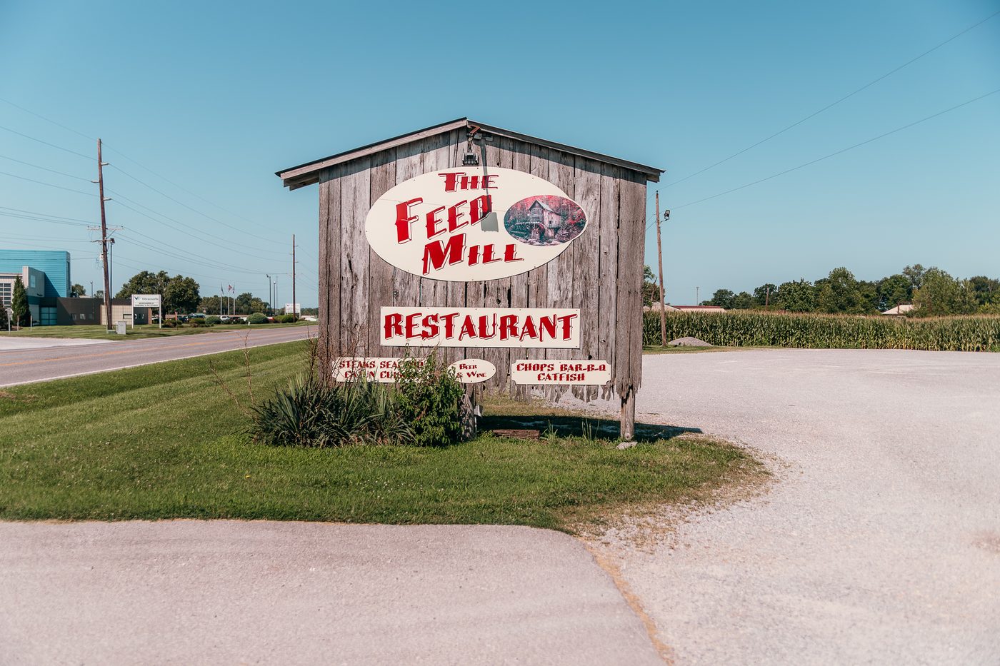 The roadside Feed Mill sign
